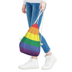 LGBT Pride Rainbow Striped Print Drawstring Bag