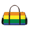 LGBT Pride Rainbow Striped Print Duffel Bag