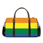 LGBT Pride Rainbow Striped Print Duffle Bag