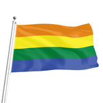 LGBT Pride Rainbow Striped Print Flag
