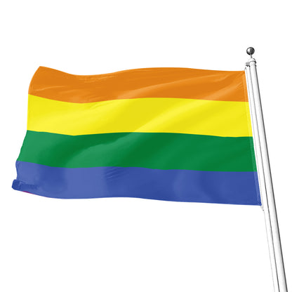 LGBT Pride Rainbow Striped Print Flag