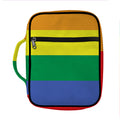 LGBT Pride Rainbow Striped Print Front Pocket Bible Bag