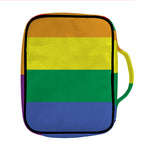 LGBT Pride Rainbow Striped Print Front Pocket Bible Bag