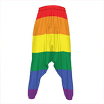 LGBT Pride Rainbow Striped Print Hammer Pants