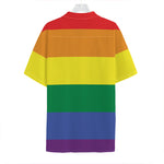 LGBT Pride Rainbow Striped Print Hawaiian Shirt