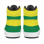 LGBT Pride Rainbow Striped Print High Top Leather Sneakers