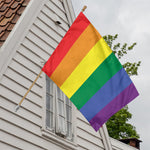 LGBT Pride Rainbow Striped Print House Flag