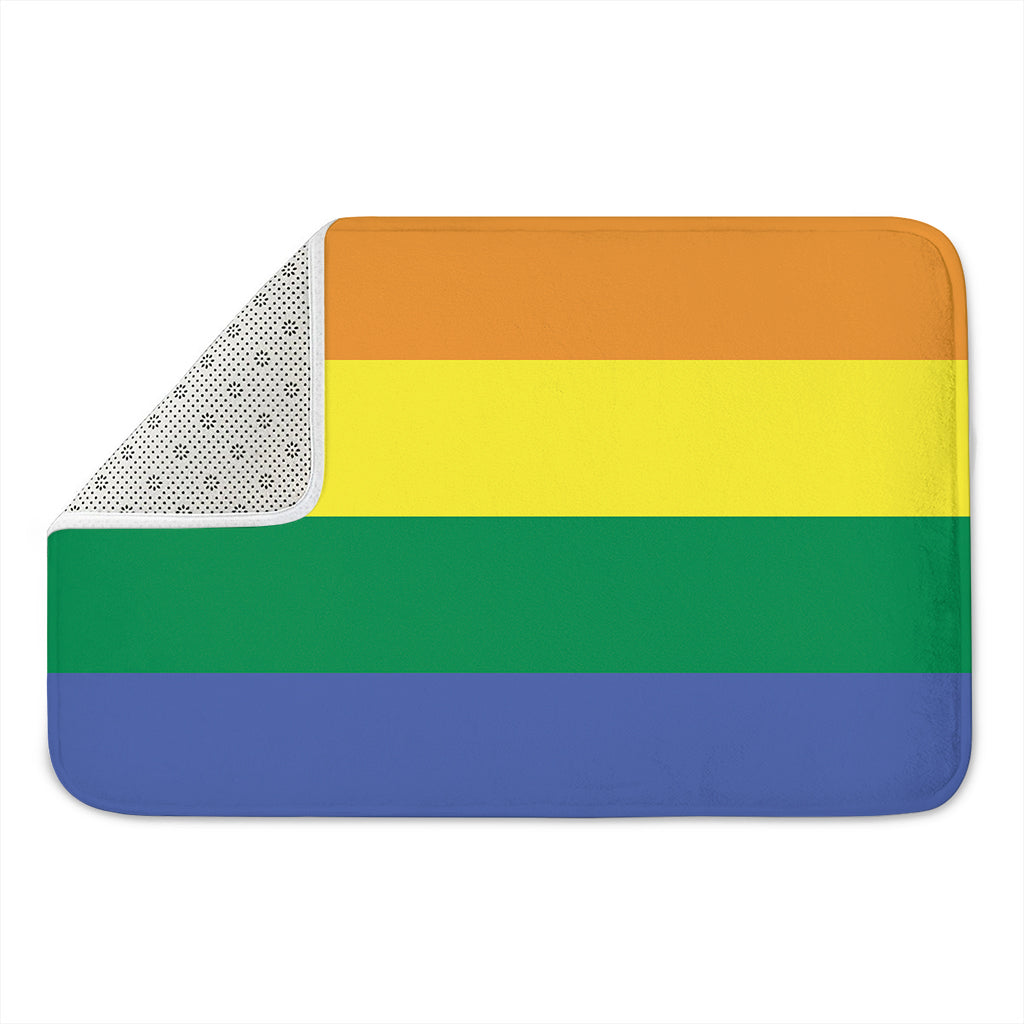 LGBT Pride Rainbow Striped Print Indoor Door Mat