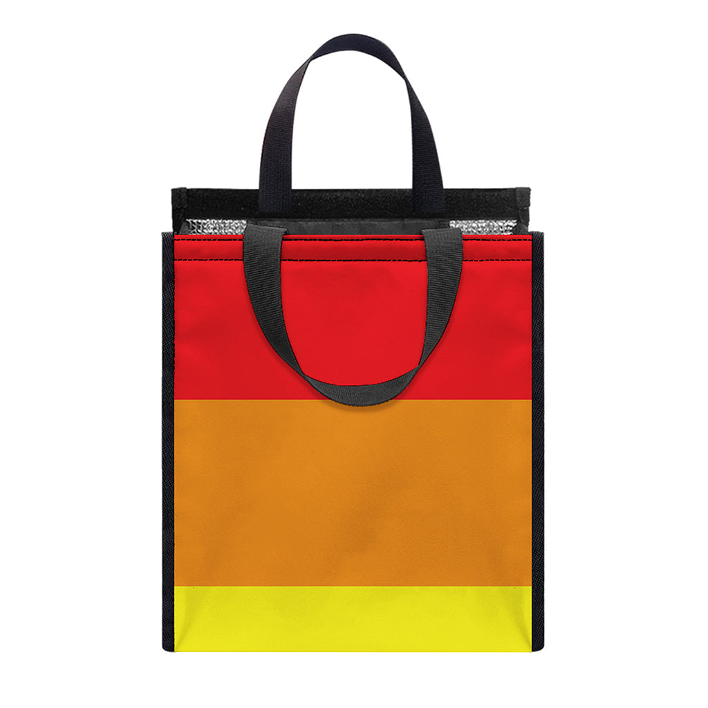 LGBT Pride Rainbow Striped Print Insulated Lunch Tote