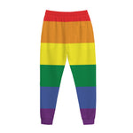 LGBT Pride Rainbow Striped Print Jogger Pants