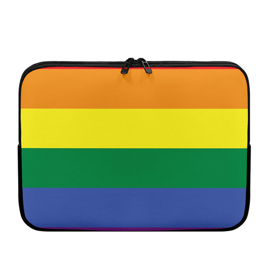 LGBT Pride Rainbow Striped Print Laptop Sleeve