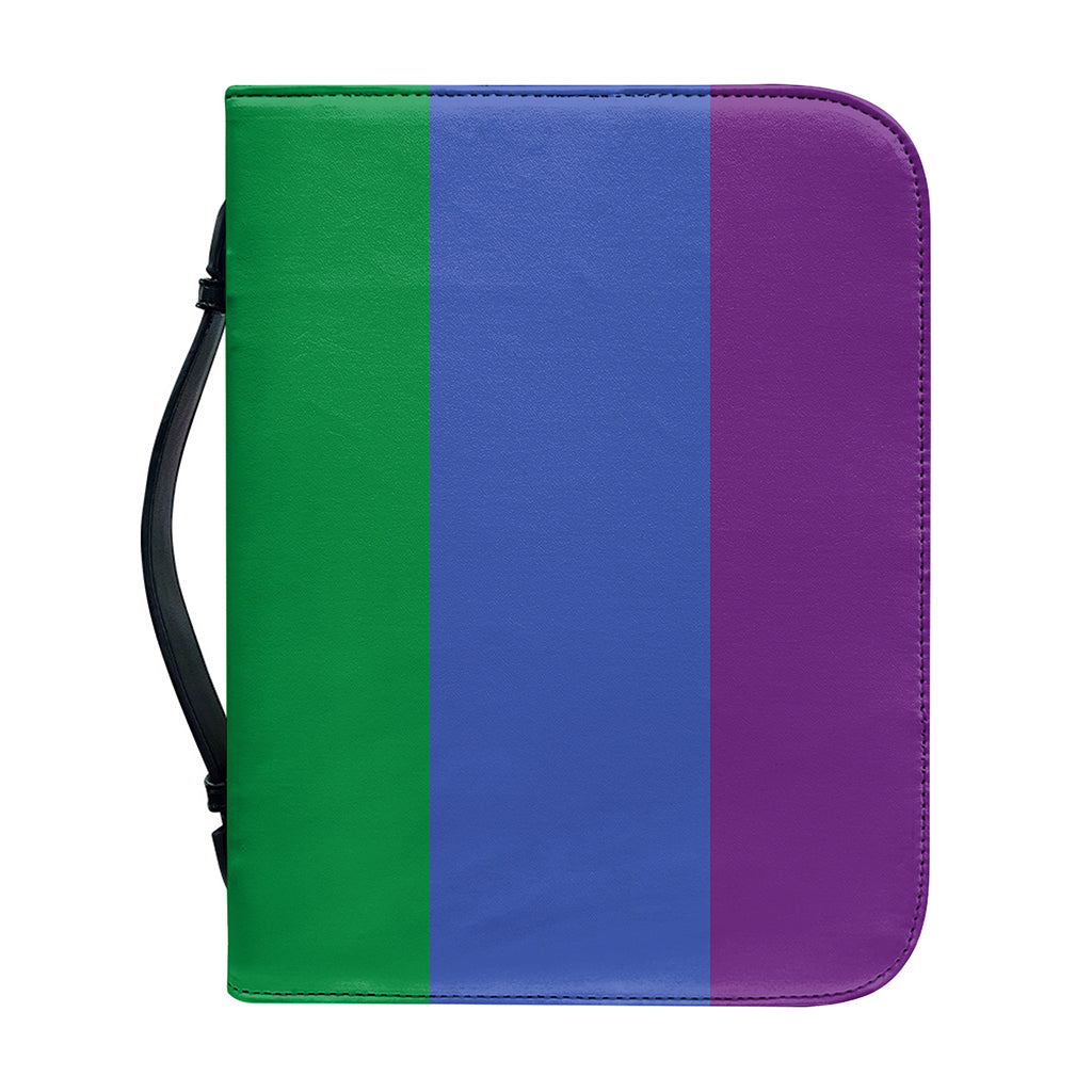 LGBT Pride Rainbow Striped Print Leather Bible Cover