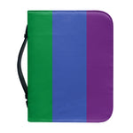 LGBT Pride Rainbow Striped Print Leather Bible Cover