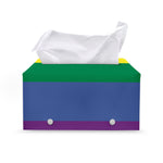 LGBT Pride Rainbow Striped Print Leather Tissue Box Cover