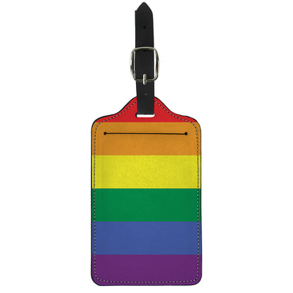 LGBT Pride Rainbow Striped Print Luggage Tag