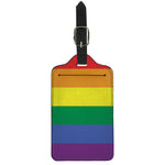LGBT Pride Rainbow Striped Print Luggage Tag