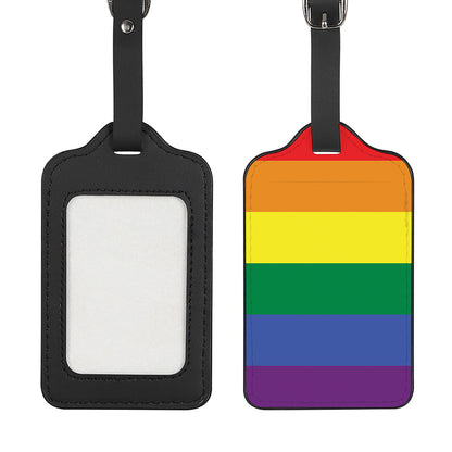 LGBT Pride Rainbow Striped Print Luggage Tag