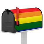 LGBT Pride Rainbow Striped Print Mailbox Cover