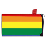 LGBT Pride Rainbow Striped Print Mailbox Cover