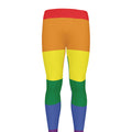 LGBT Pride Rainbow Striped Print Men's Leggings