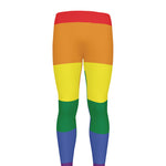 LGBT Pride Rainbow Striped Print Men's leggings