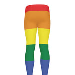 LGBT Pride Rainbow Striped Print Men's leggings