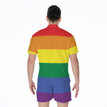 LGBT Pride Rainbow Striped Print Men's Rompers