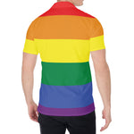 LGBT Pride Rainbow Striped Print Men's Shirt