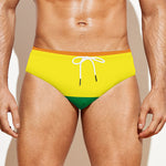 LGBT Pride Rainbow Striped Print Men's Swim Briefs