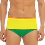 LGBT Pride Rainbow Striped Print Men's Triangle Swim Briefs