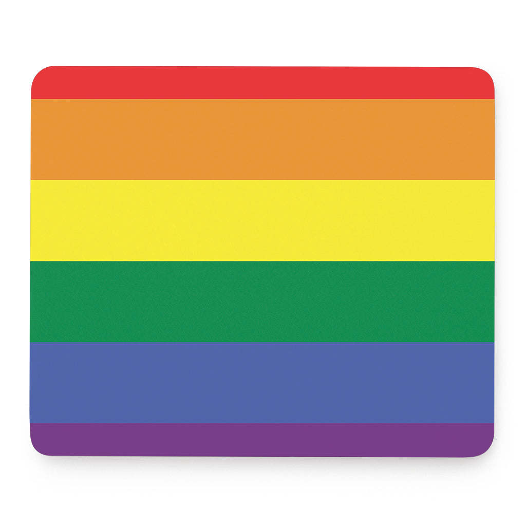 LGBT Pride Rainbow Striped Print Mouse Pad