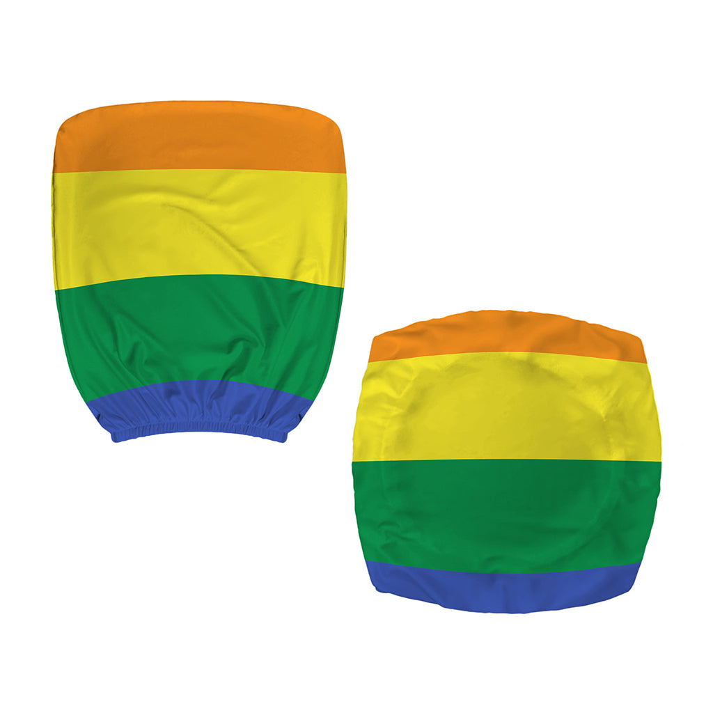 LGBT Pride Rainbow Striped Print Office Chair Cover
