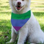 LGBT Pride Rainbow Striped Print Over The Collar Dog Bandana