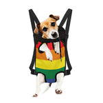 LGBT Pride Rainbow Striped Print Pet Carrier Backpack