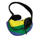 LGBT Pride Rainbow Striped Print Pet Sling Carrier