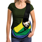 LGBT Pride Rainbow Striped Print Pet Sling Carrier