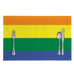 LGBT Pride Rainbow Striped Print Placemat