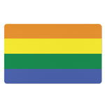 LGBT Pride Rainbow Striped Print Polyester Doormat