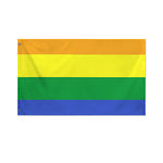 LGBT Pride Rainbow Striped Print Polyester Flag
