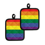LGBT Pride Rainbow Striped Print Pot Holders
