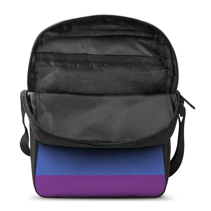 LGBT Pride Rainbow Striped Print Rectangular Crossbody Bag