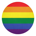 LGBT Pride Rainbow Striped Print Round Blanket