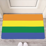 LGBT Pride Rainbow Striped Print Rubber Doormat