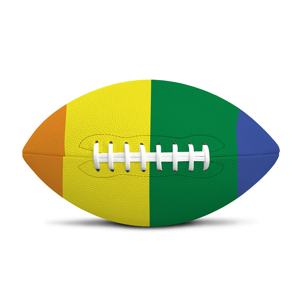 LGBT Pride Rainbow Striped Print Rugby Ball