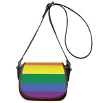 LGBT Pride Rainbow Striped Print Saddle Bag