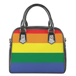 LGBT Pride Rainbow Striped Print Shoulder Handbag