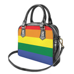 LGBT Pride Rainbow Striped Print Shoulder Handbag