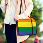 LGBT Pride Rainbow Striped Print Shoulder Strap Bible Bag