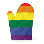 LGBT Pride Rainbow Striped Print Single Oven Mitt
