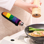 LGBT Pride Rainbow Striped Print Skillet Handle Cover